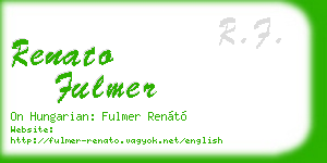 renato fulmer business card