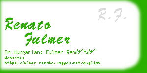 renato fulmer business card